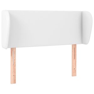 vidaXL Горна табла с уши, Бяла, 83x23x78/88 см, изкуствена кожа