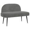 vidaXL Мек бенч с облегалка Тъмносиво 110 x 60 x 76 cm Кадифе