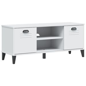 vidaXL Пейка за обувки VIKEN, бяла, 106x35x45 см, инженерно дърво