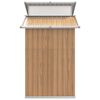 vidaXL Градинска барака кафява 270x130x208,5 см поцинкована стомана