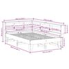vidaXL Легло с етажерка за книги, без матрак, 120x200 см, бор масив