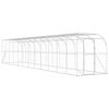 vidaXL Кокошарник срещу стена Сребристо 600 x 150 x 215 см