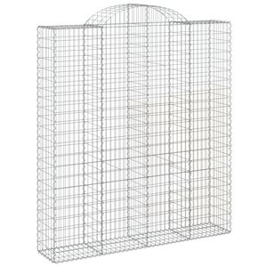 vidaXL Дъговидна габионна кошница 200x50x220/240 см поцинковано желязо