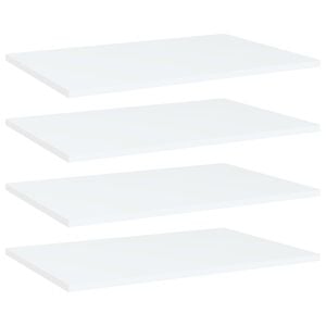 vidaXL Рафтове за етажерка, 4 бр, бели, 60x40x1,5 см, инженерно дърво