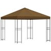 vidaXL Шатра 3 x 3 m Таупе Полиестер и стомана 190 gsm