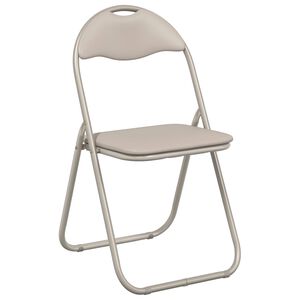 vidaXL Сгъваем стол 8 pcs Пясък 48 x 43,5 x 81 см Изкуствена