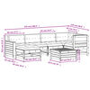 vidaXL Градински комплект с възглавници, 7 части, дугласко дърво масив