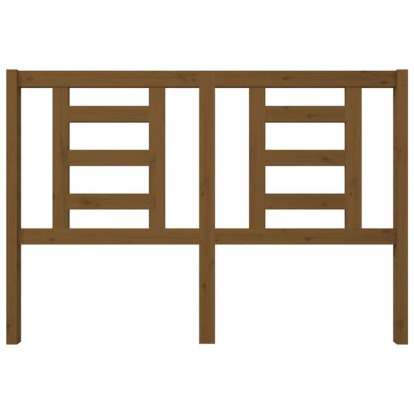 vidaXL Горна табла за легло, меденокафява, 146x4x100 см, бор масив