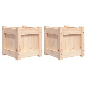 vidaXL Градински сандъци, 2 бр, борово дърво масив