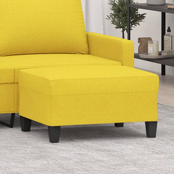 vidaXL Табуретка, светложълт, 70x55x41 см, Плат