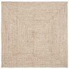 vidaXL Килим за площ Естествено и бяло 120 x 120 cm юта