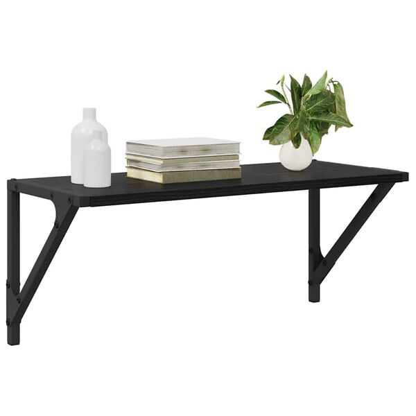 vidaXL Стени за рафтове с рафт 2 pcs Черния дъб 60 x 25 x 25,5 cm