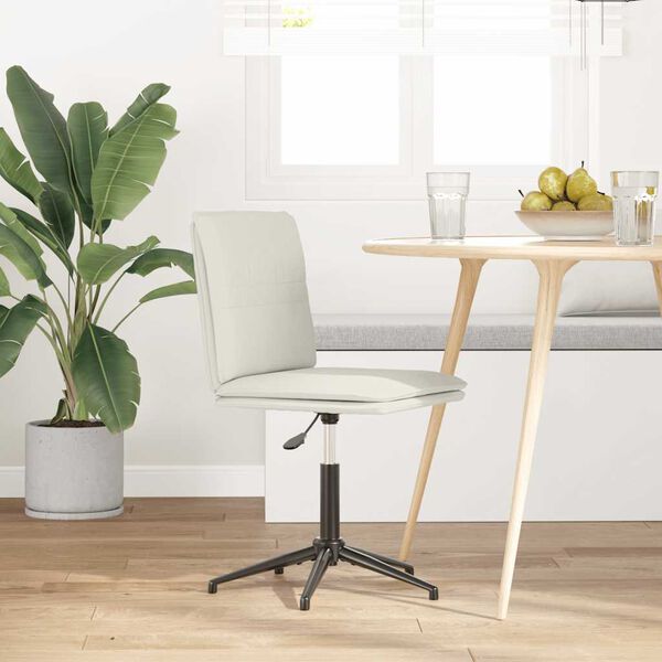 vidaXL Трапезен стол, кремав, кадифе