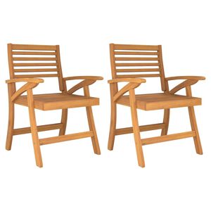 vidaXL Градински столове, 2 бр, 58x58x87 см, акация масив