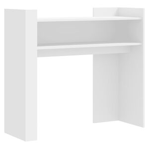 vidaXL Конзолна маса, бяла, 100x35x90 см, инженерно дърво