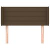 vidaXL Горна табла за легло, тъмнокафява, 93 x 16 x 78/88 см, плат