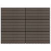 vidaXL Плочка за decking 6 pcs Тъмен кафяв 60 x 30 cm WPC