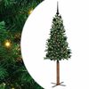 vidaXL Тясно коледно дърво Зелен 150 cm ПВЦ и масивно борово дърво
