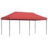 vidaXL Сгъваема парти шатра, pop-up, бордо, 580x292x315 см