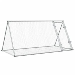 vidaXL Клетка за зайци сребриста 200x105x91 см поцинкована стомана