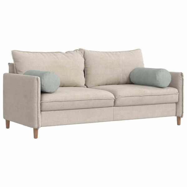 vidaXL Възглавници валяци 2 pcs Светлосиво &Oslash; 25 x 70 см