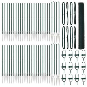 vidaXL Стълб за ограда. Зелено