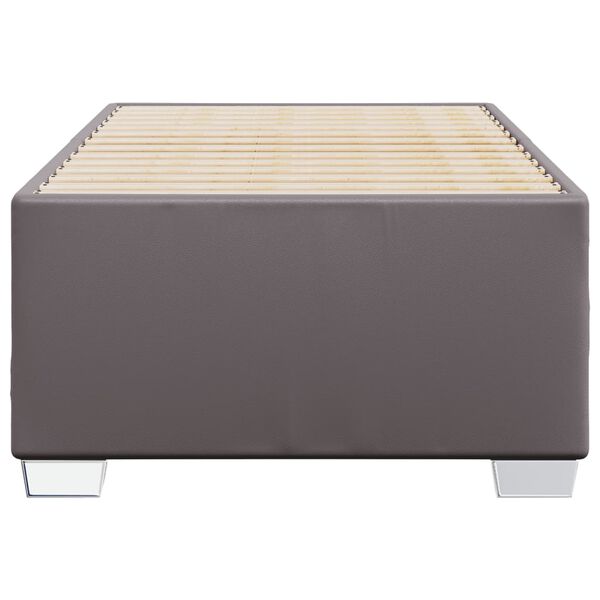 vidaXL Рамка за легло, сива, 80x200 см, изкуствена кожа