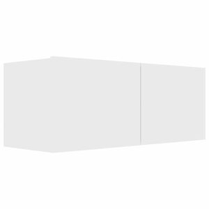 vidaXL ТВ шкаф, бял, 80x30x30 см, инженерно дърво