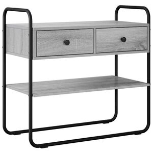 vidaXL Конзолна маса Сив Сонома 80 x 40 x 75 см Инженерна дървесина