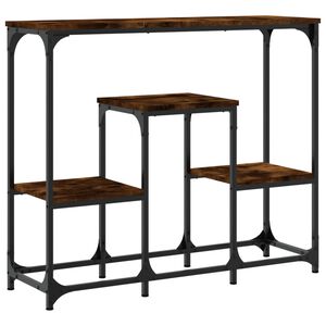 vidaXL Конзолна маса, опушен дъб, 89,5x28x76 см, инженерно дърво