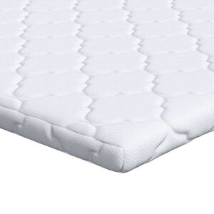 vidaXL Кокосов Топпер Бяло 70 x 200 cm Жакардова материя