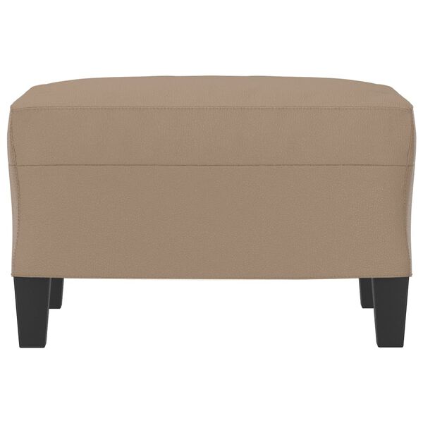 vidaXL Табуретка, капучино, 60x50x41 см, изкуствена кожа