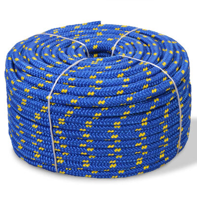 vidaXL Морско въже, полипропилен, 16 мм, 250 м, синьо