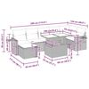 vidaXL Градински диван с възглавници, 8 части, бежов полиратан