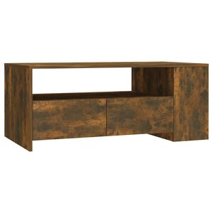 vidaXL Кафе маса, опушен дъб, 102x55x42 см, инженерно дърво