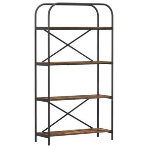 vidaXL Рафт за книги 4 нива 80 x 30 x 146 см Инженерна дървесина