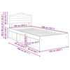 vidaXL Рамка за легло Бетоново сиво 100 x 200 cm Солидно борово дърво