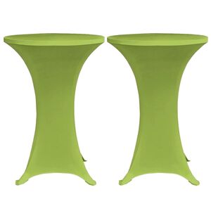 vidaXL Покривки за маса, еластични, 2 бр, 60 см, зелени