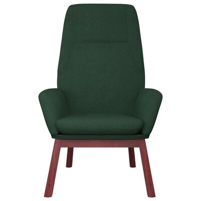 vidaXL Релакс стол, тъмнозелен, текстил