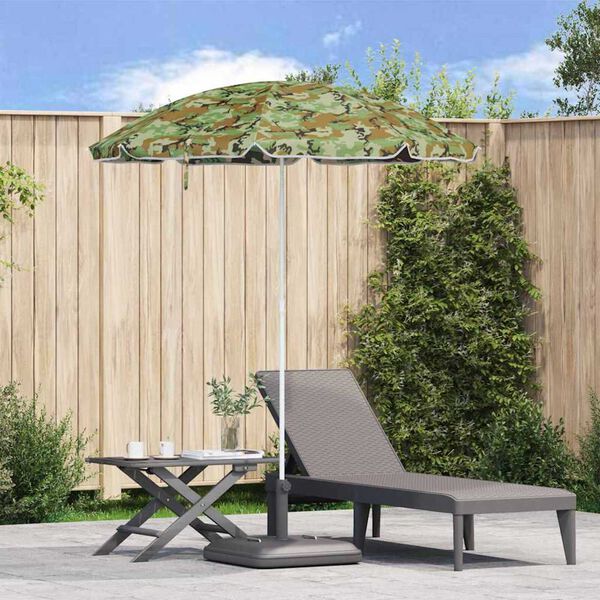 vidaXL Плажен чадър Камуфлаж 161 x 193 см Полиестер