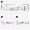 vidaXL Комплект дивани за открито 6 pcs Естествено и светло сиво