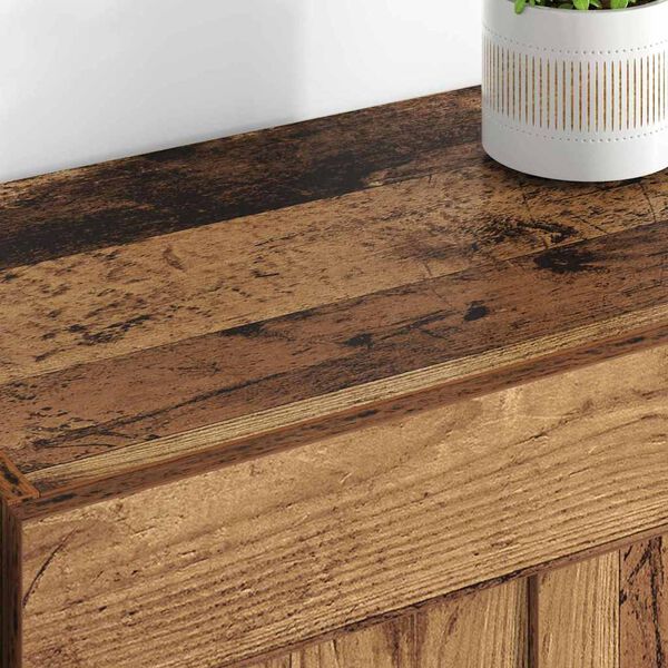 vidaXL Стенно монтиран шкаф 2 pcs Старо дърво 69,5 x 34 x 90 см