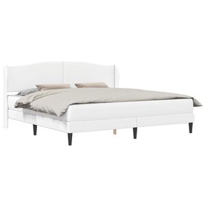 vidaXL Рамка за легло с таблото Бяло 180 x 200 cm Изкуствена