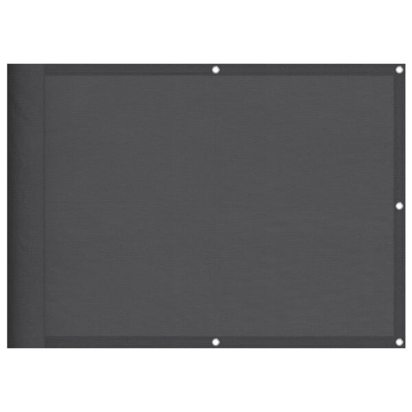 vidaXL Балконски параван антрацит 75x1000 см 100% полиестер оксфорд