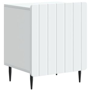 vidaXL Нощен шкаф Бяло 43 x 34,5 x 52 см Инженерна дървесина