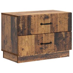 vidaXL Нощен шкаф Старо дърво 62 x 34,5 x 44,5 см Инженерна дървесина