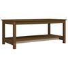 vidaXL Кафе маса, меденокафява, 110x55x45 см, борово дърво масив