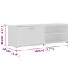 vidaXL ТВ шкаф, бял, 120x34x37 см, инженерно дърво