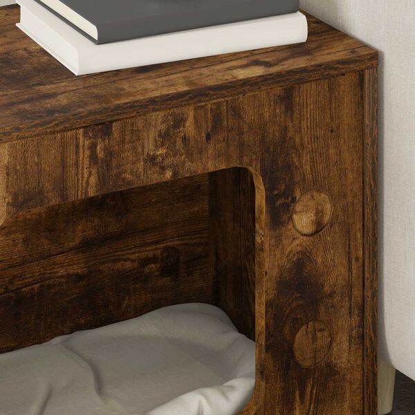 vidaXL Къща за котки Димян дъб 51 x 30 x 52 см Инженерно дърво