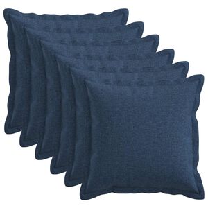 vidaXL Калъфка за възглавница 6 pcs HOUTEN Синьо 45 x 45 cm